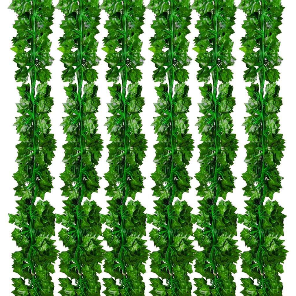 12 Pack 83 Ft Artificial Ivy Garland Vine Fake Greenery Leaf Hanging Plants Garland for Wedding Party Home Garden Wall