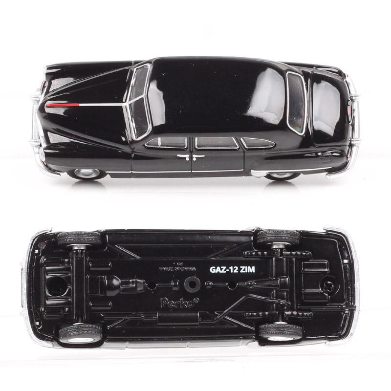 Perka 1/64 Scale Vintage Soviet Gorky GAZ 12 ZIM Diecasts Toy Vehicles Car Model Miniatures Gifts Black