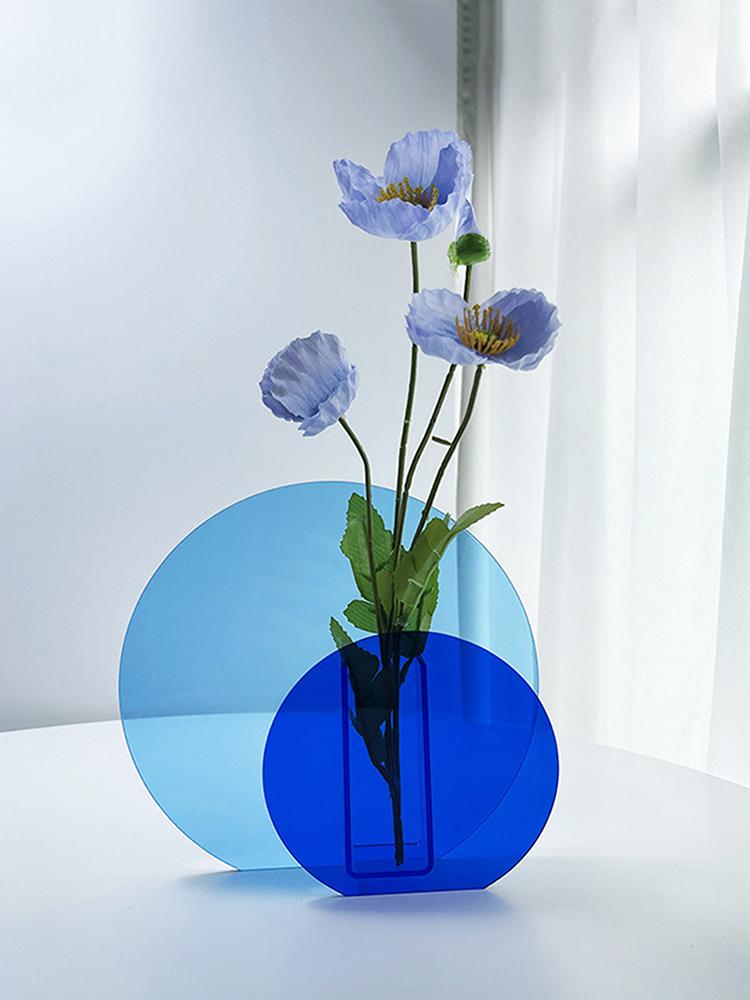 Acrylic Vase Decorative Flower Vase for Dried Flowers Succulents and Floral Arrangements