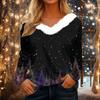 Long Sleeve Shirts For Women Cute Tops Christmas Prints Tees Blouses Casual Plus Size Basic Tops Pullover