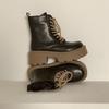 Short boots women's Martin boots 2025 autumn and winter new small thick-soled heightened British wind locomotive boots ins tide