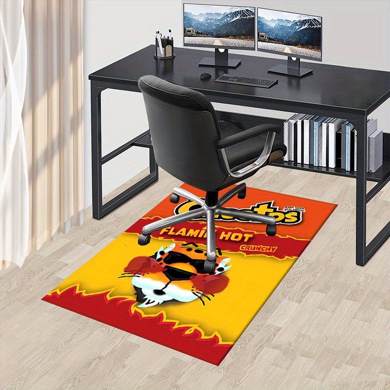 Cheetos, Flamin, Честер Гепард Ковер для офиса Мягкий полиэстер Ковер для прихожей Моющийся Нескользящий Мач 60cm by 90cm