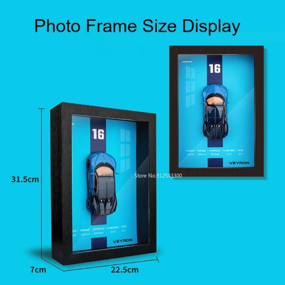 1:32 Scale Car Model Toy 3D Frame Sound Light Pull Back Doors Opened Car Ornament Decoration Painting Boy's Birthday Gifts