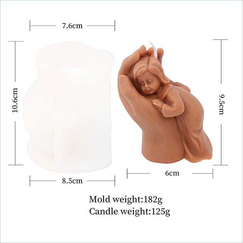 Sleep Baby In Hand Candle Silicone Mold DIY Angel Baby Aromatherapy Candle Making Soap Resin Plaster Mould Craft Gift Home Decor
