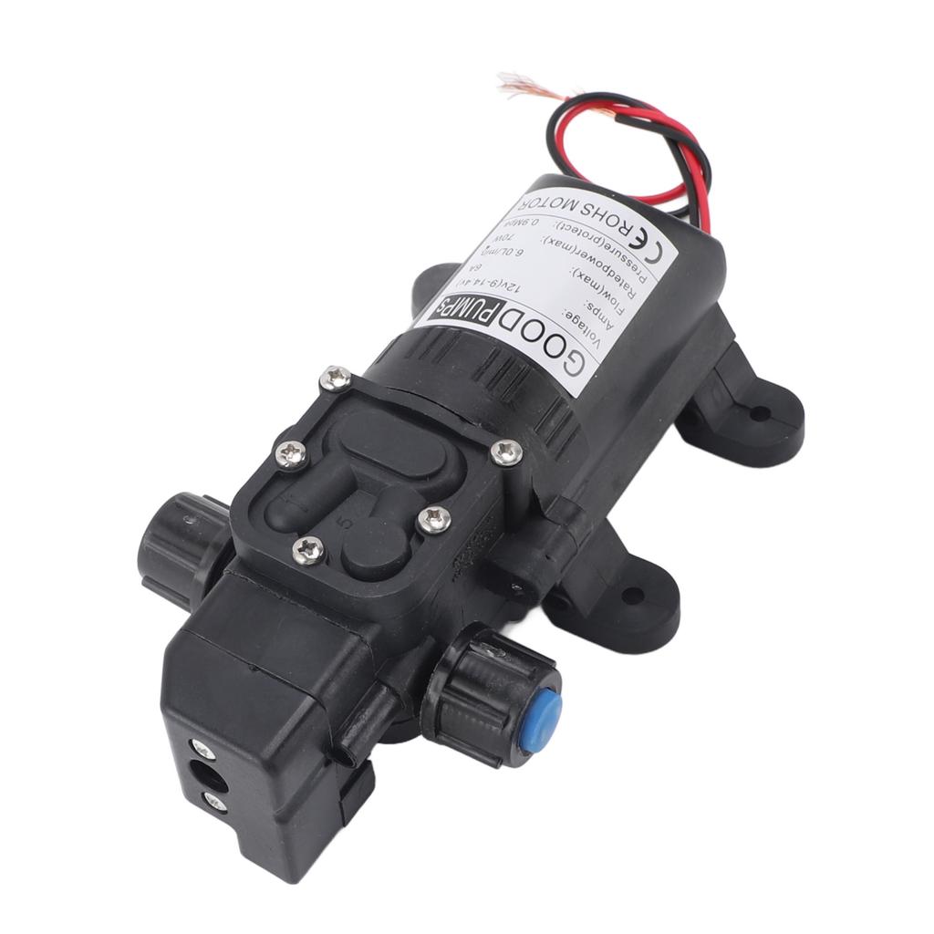 12V Membranpump Automatisk Avstängning Mini Smart Elektrisk Membranpump för Tryck Biltvätt