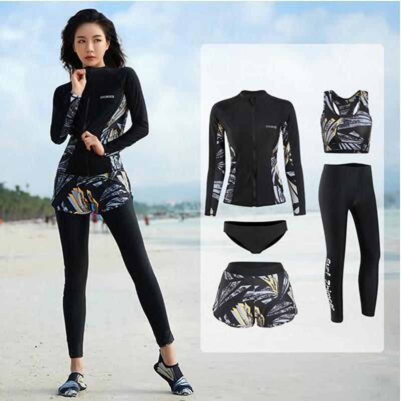 Women's Quick-Dry Two-Piece Snorkeling Wetsuit with Sun Protection and Jellyfish Guard