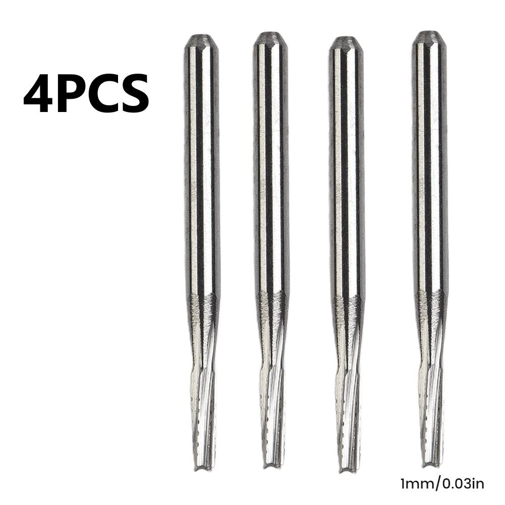 

4PCS 1mm Automobile Windshield Repair Tool Car Glass Tapered Carbide Drill Bit Car Front Windshield Repair Tool