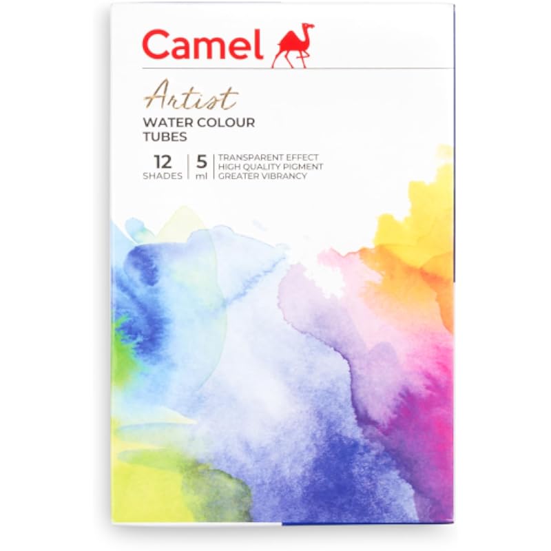 Camlin Kokuyo Artist 5ml Water Color Set - 12 Shades (Multicolor)
