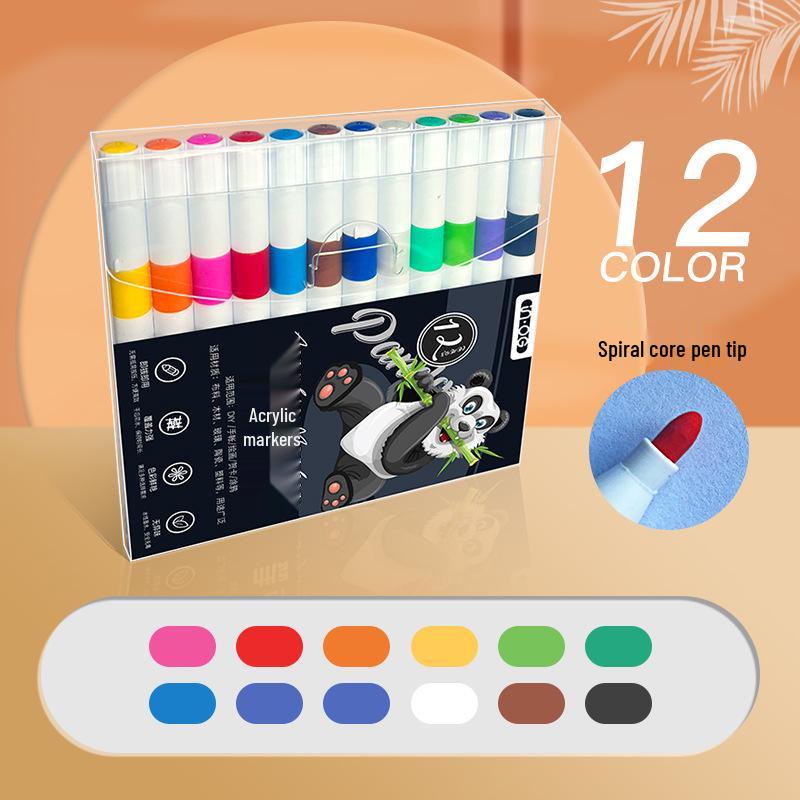 60-Color Acrylic Brush Markers Set - Opaque, Layerable, Waterproof, DIY Graffiti Pens for Kids