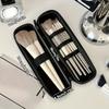 Reise Make-up Pinsel Organizer Etui-Kosmetiktasche mit Reißverschluss und mehreren Fächern, tragbare Kulturtasche für Frauen, Männer
