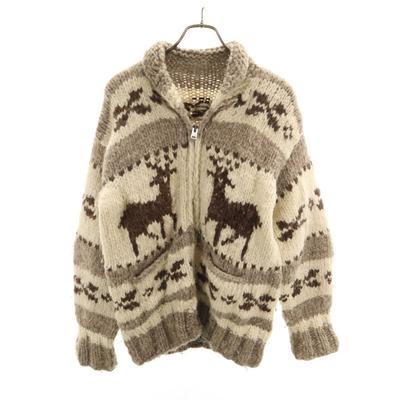 Flyey Hooks Canadian Wool Reindeer Cowichan Jacket Beige Men's Used