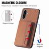 For Samsung Galaxy A36 5G Case RFID Blocking Carbon Fiber Leather Phone Back Cover with Card Holder