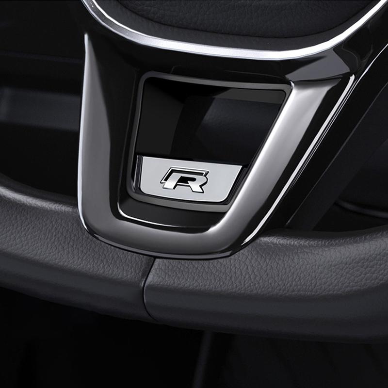 2026 Nouveau Pour VW VOLKSWAGEN Senior R Rline Logo Garniture de Volant de Voiture Autocollants Placage ABS Accessoires Pour Volkswagen GTI Polo
