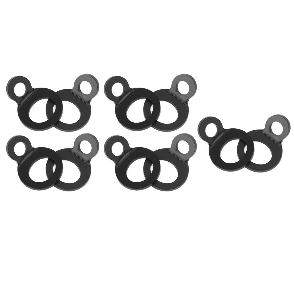 10 STÜCKE O-Typ Ankerhaken Schwarz Edelstahl Zurrgurtringe für Anhänger Fahrrad LKW