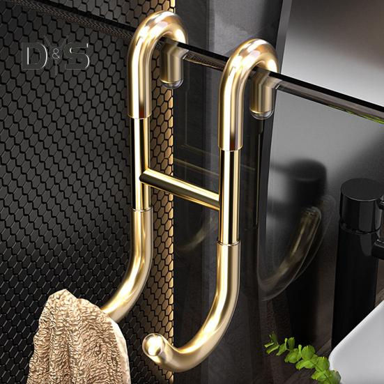 Towel Hanger Glass Door Shower Hook Strong Load-bearing Simple Installation S-Shaped Bathroom Bathrobe Hanger Hook