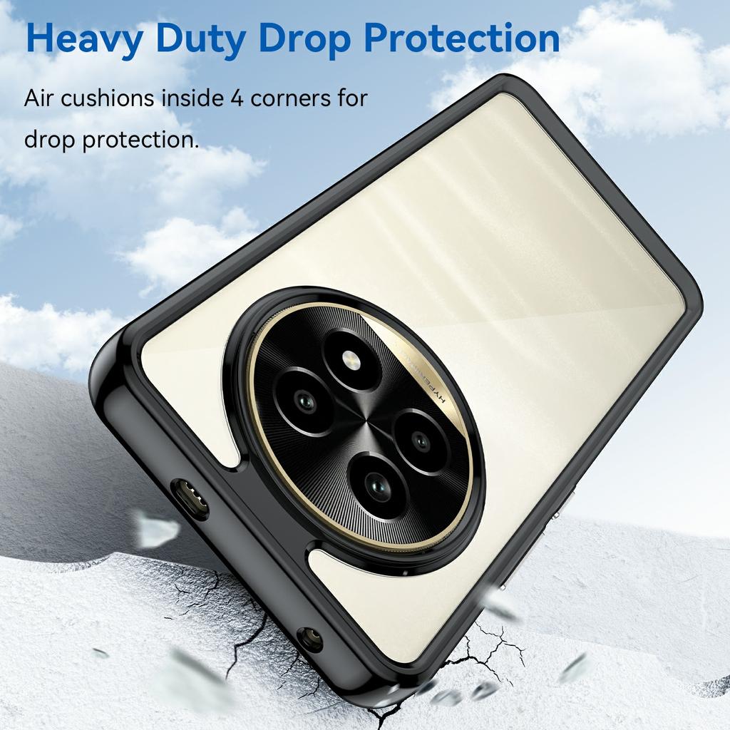 For Realme 13 Pro 5G (Global)/13 Pro+ 5G (Global) Shockproof Case TPU +Acrylic Protective Clear Phone Cover