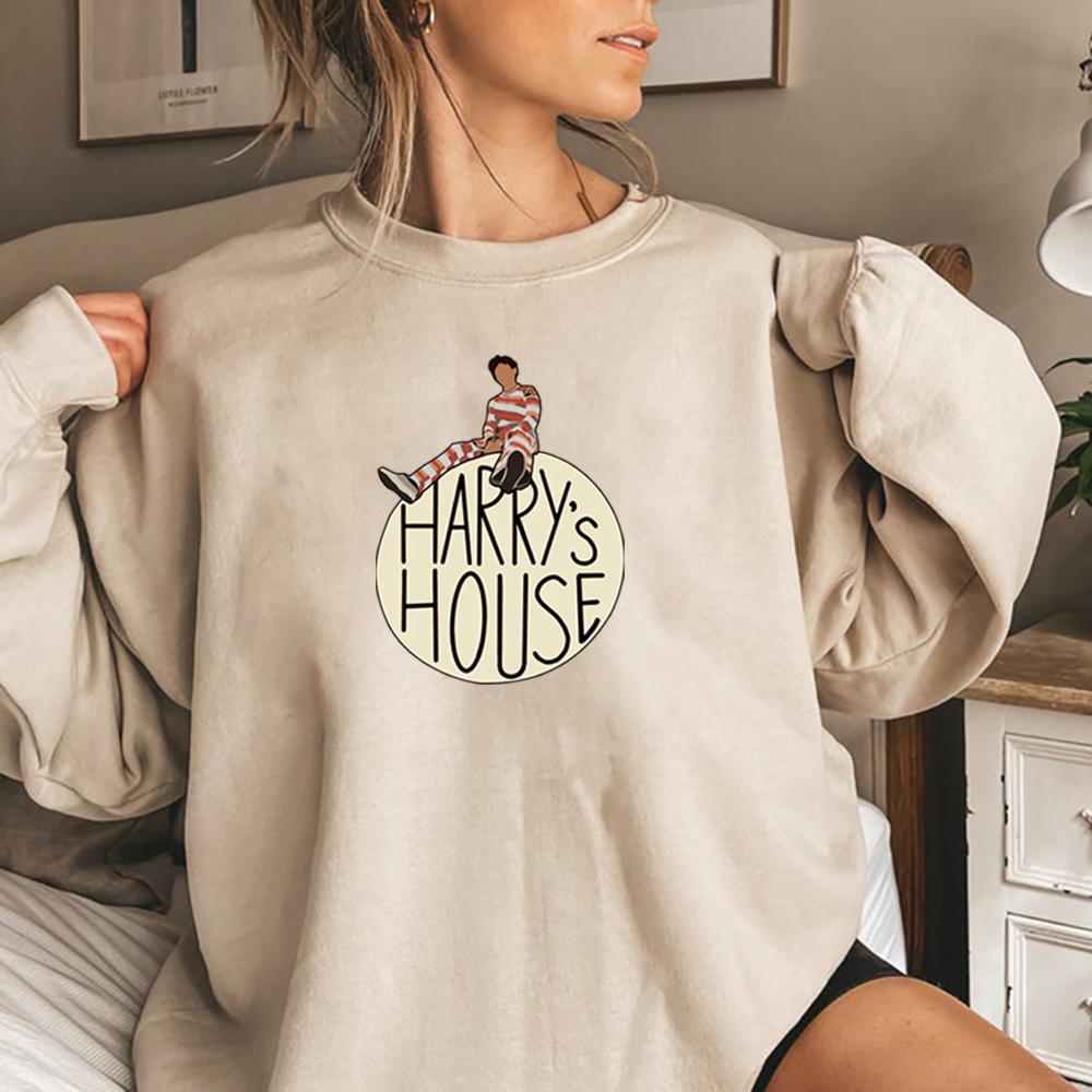 Hanorac unisex Harry's House Pulover cu grafic HS Cool TPWK Hanorac estetic Y2K pentru femei As It Was Hanorac cu gât crew de inspirație muzicală