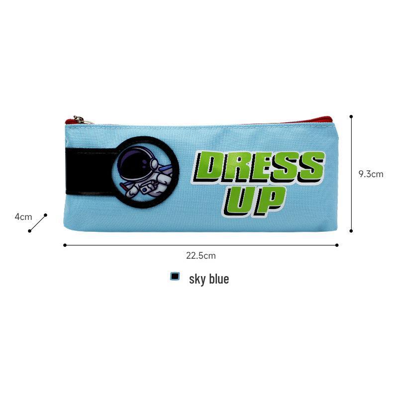 

Unique Cartoon Astronaut Pencil Case, Multi-functional Student Stationery Box, Simple Oxford Cloth Design небо синє кольору