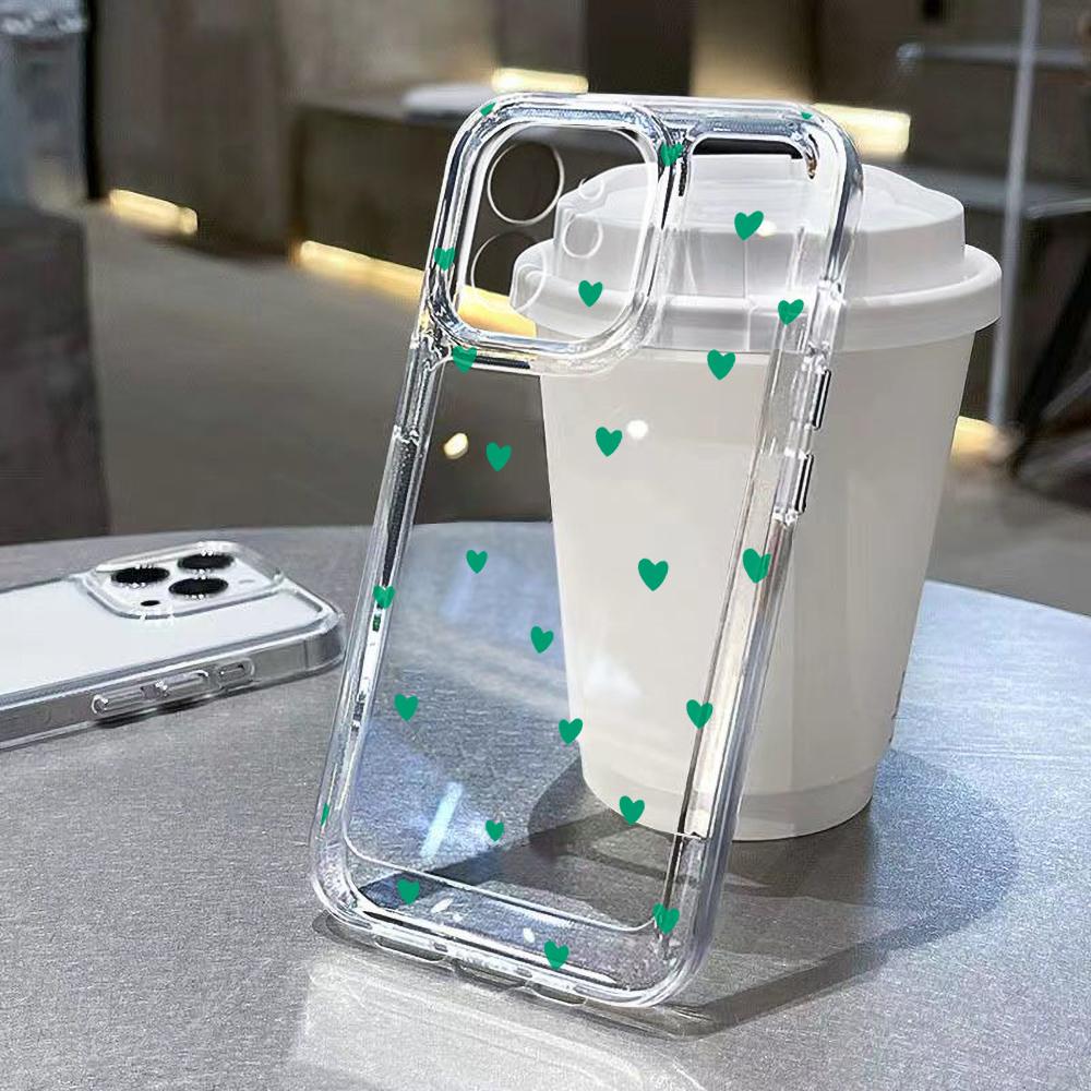 Phone Case For Samsung S25 Ultra Funda Galaxy S24 S23 FE S22 S21 S20 FE S10 Plus Silicone Transparent Love Heart Covers Carcasa