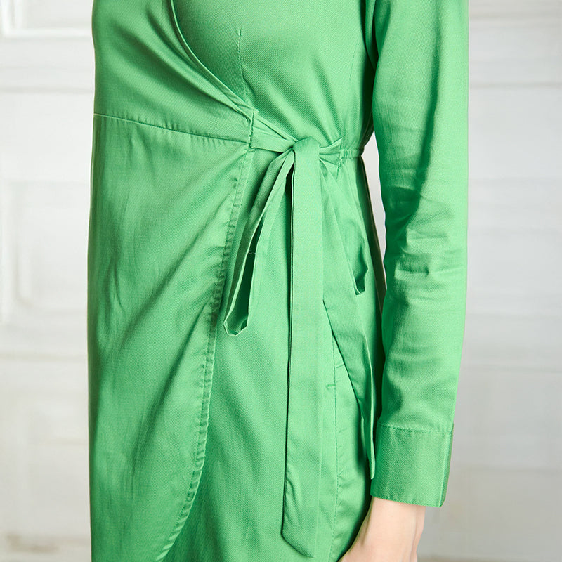 Dámske šaty Virgio, mini dĺžka, dlhý rukáv, regular fit, výstrih do V