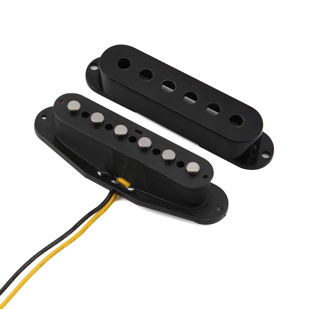 FLEOR Vintage Alnico 5 Guitar Single Coil Pickup Black ST Guitar Parts ,Neck/Middle/Bridge Pickup Choose