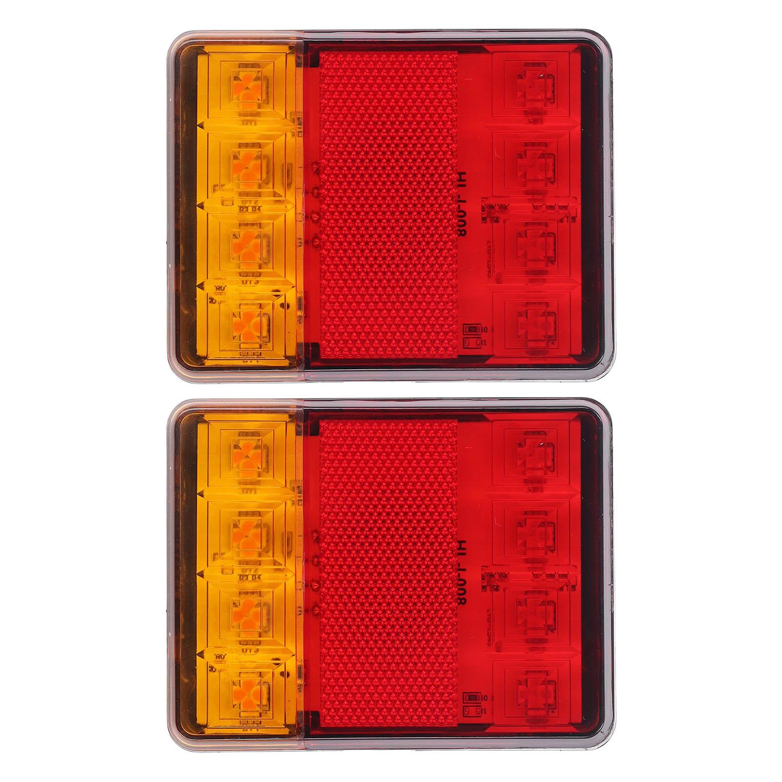 

2 шт. Задний фонарь 12 В 8 светодиодов Задний стоп-сигнал поворотник для прицепа каравана UTE Camper ATV