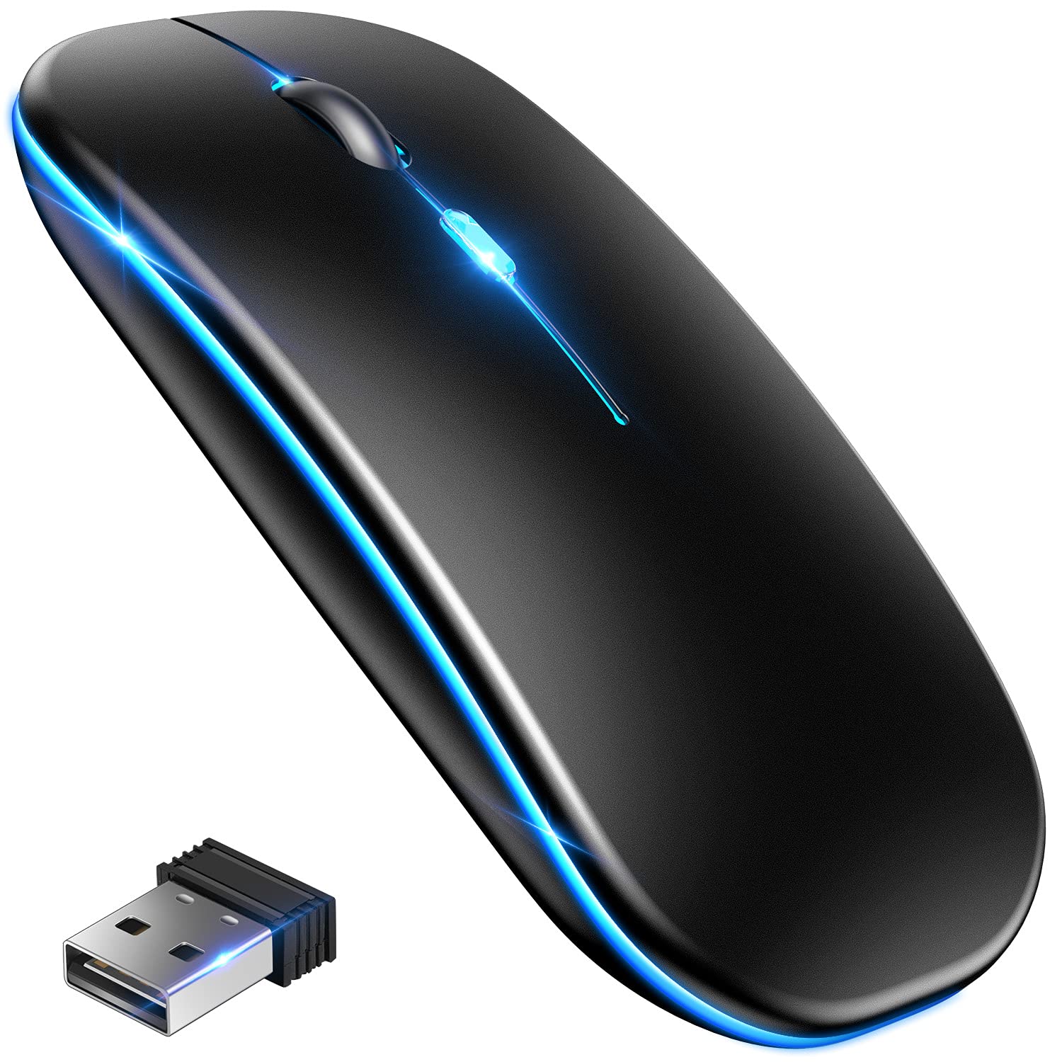 

Wireless Mouse New Grade Wireless Bluetooth Mouse with DPI Slim USB High Durable Easy to Compatible with Easy Wireless Mouse for Office Use [2025 чорний