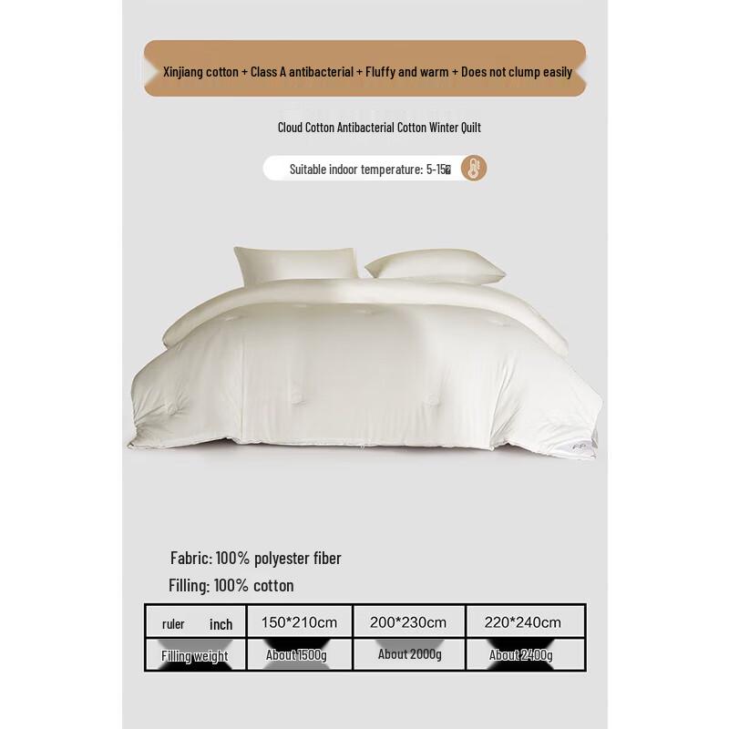 Mercury Home Textiles Single Xinjiang Cotton Winter Quilt