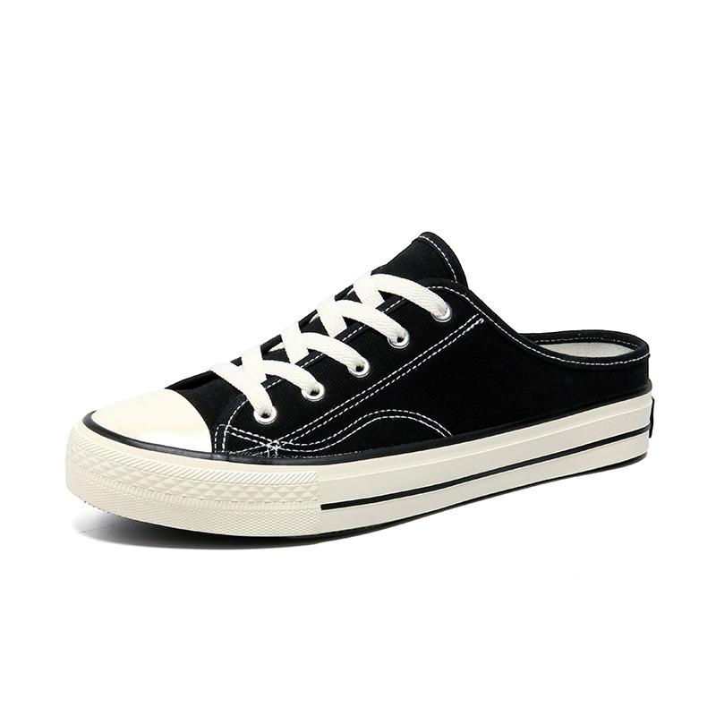 Fashion Men's Couple's Large-sized One-piece Pair of New Fashionable Casual High-quality and Versatile Half-length Canvas Board Shoes
