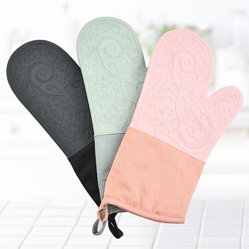 

Жаростойкие силиконовые прихватки для выпечки на кухне, длина 33,5 см