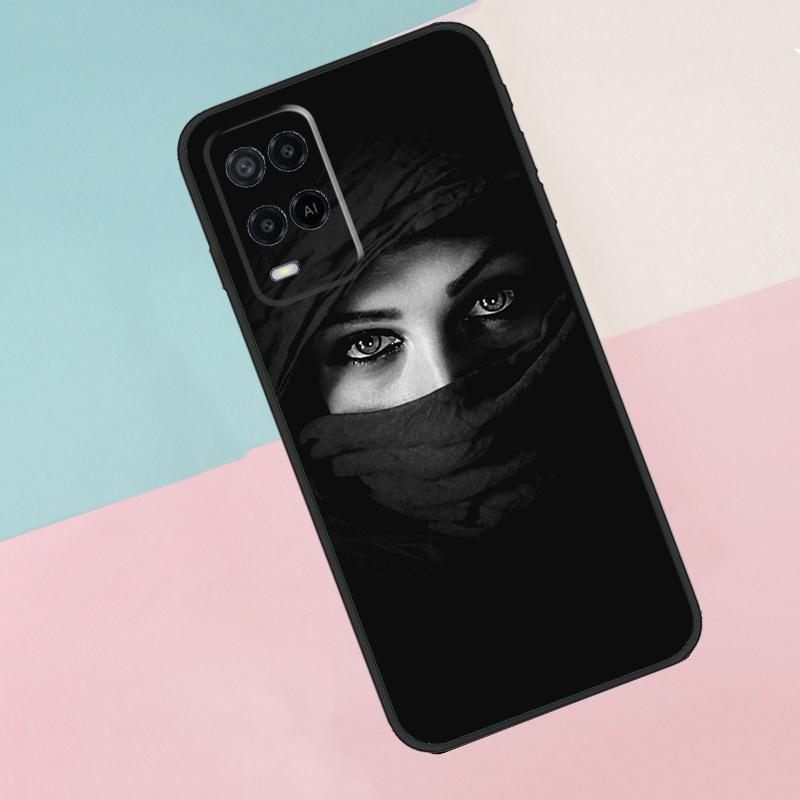 Muslim Islamic Arabic Hijab Girl For Oppo A17 A77 A60 A74 A94 A54 A18 A38 A58 A78 A98 A40 A80 A16 A76 A96 A15 A57S Phone Case