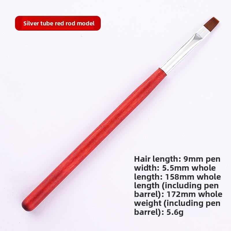Nail Art Canned Glue Brush Wooden Rod Flat Head Nail Art Polish Brush Pen Nail Tool