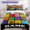 3pcs Custom Name Sprunki Bedding Set Duvet Cover Closure Includes 1 Duvet Cover & 2 Pillowcases, Soft and Comfortable for All Seasons.