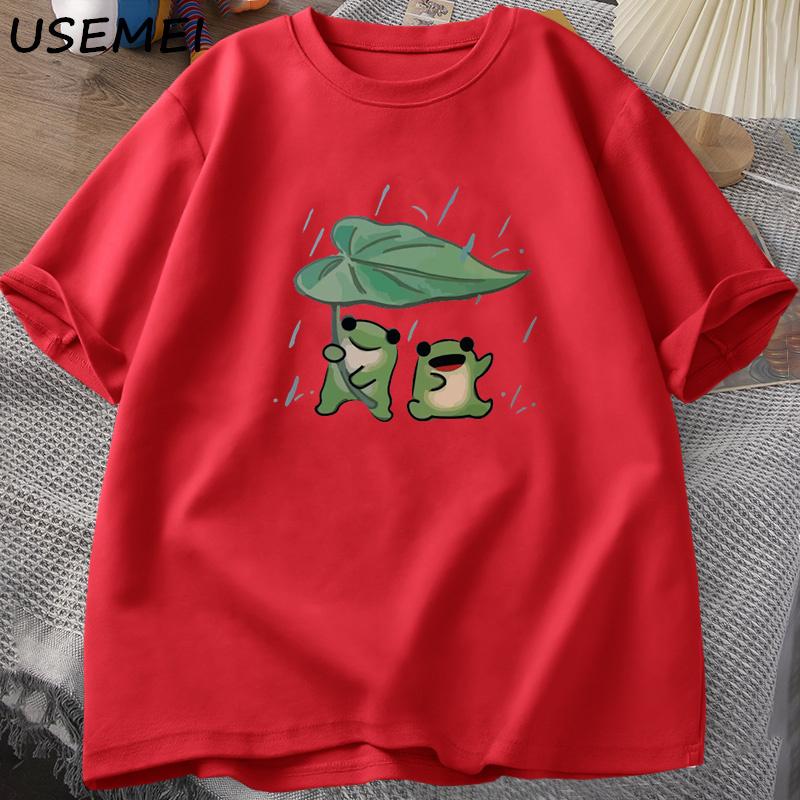 

Frog Cute T Shirt Funny Frogs Rain Love Tshirt Unisex Women RoUnisexce Tshirt Casual Cotton Short Sleeve T Shirts Streetwear XL