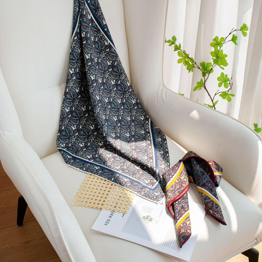 Elegant Double-Sided Square Scarf for Women - Decorative, Sun Protection, Warm Shawl, Exquisite Gift