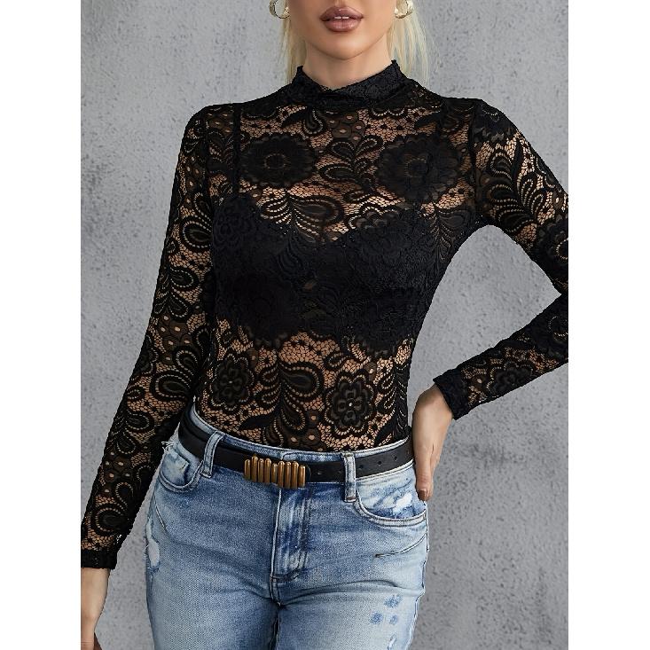 Frühling und Herbst Neue Damen Vielseitige Langarm Tägliche Business Pendler Elegante Komfort Sexy Bottom Shirt Top
