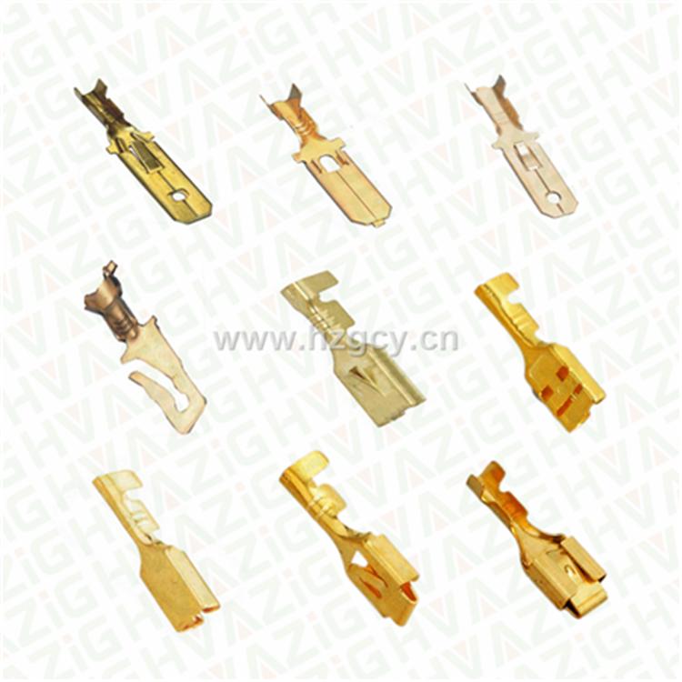 4.8mm Series Automotive Connector Brass Tin Plating Crimp Terminal Car Harness Stamping Wiring Metal Reel Terminal DJ615B-4.8A