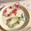 Fresh Candy Color Bow Cat Beaded Phone Lanyard Keychain Bag Charm