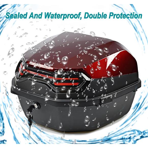 

Универсальные мотоциклетные верхние кофры, мотоциклетный туристический хвостовой кофр, багажник для скутера/мопеда, верхний кофр для хранения шлема, запираемый водонепроницаемый жесткий кофр