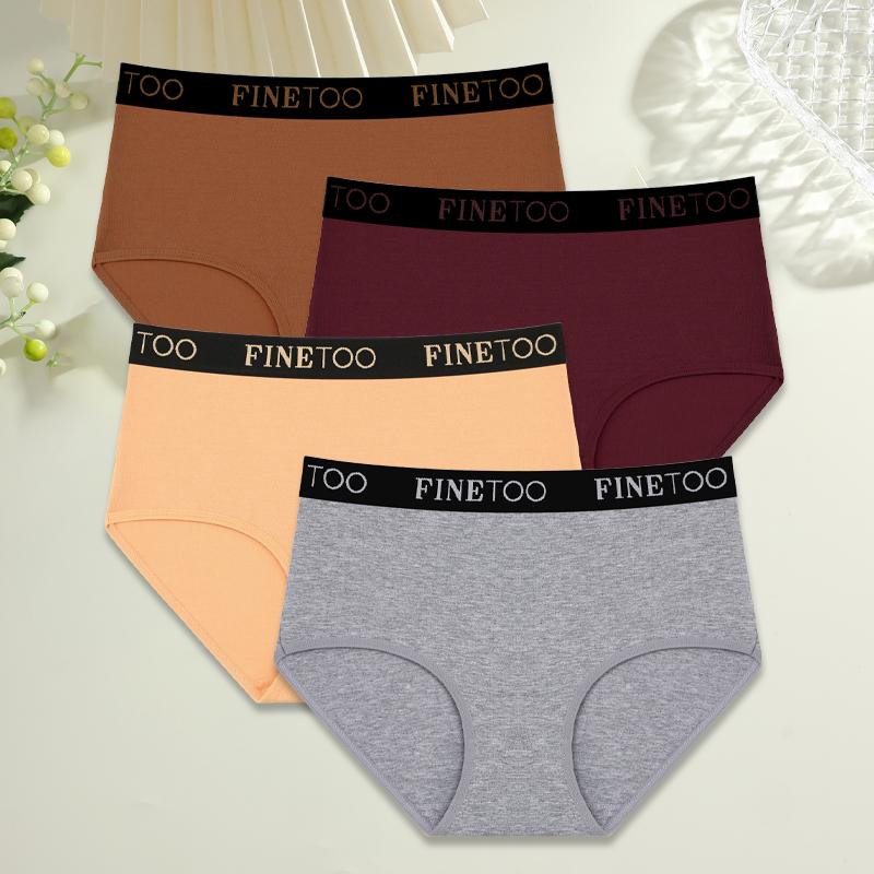 

FINETOO 4 шт. Хлопковое бесшовное нижнее белье с высокой талией, женские дышащие эластичные трусики, большие размеры, удобное нижнее белье S-XXL XXL