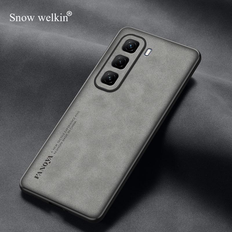 Luxury Sheepskin Leather Shockproof Silicone Case For Infinix Hot 50 40 Hot50 Hot40 Pro Plus 50i 40i HOT50I 4G Phone Case Cover