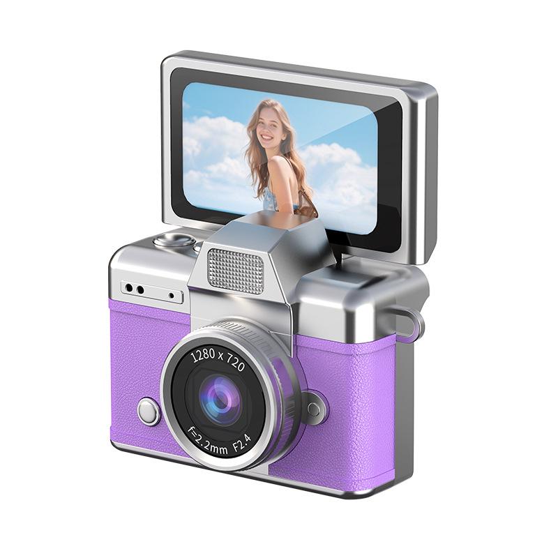 Retro Flip Screen Digital Card Camera for Students and Travelers