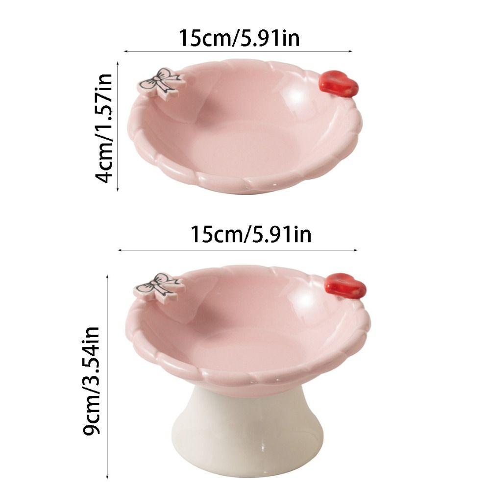 Ceramic Pet Food Water Bowl Cute Pet Food Dispenser Multifunction Elevated Cat Bowl  Pet Supplies