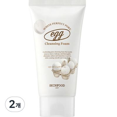 Skinfood Egg White Perfect Pore Cleansing Foam, 150ml, 2 Pieces