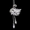 New Style Crystal Swan Necklace: Rhinestone Inlaid Clavicle and Sweater Chain
