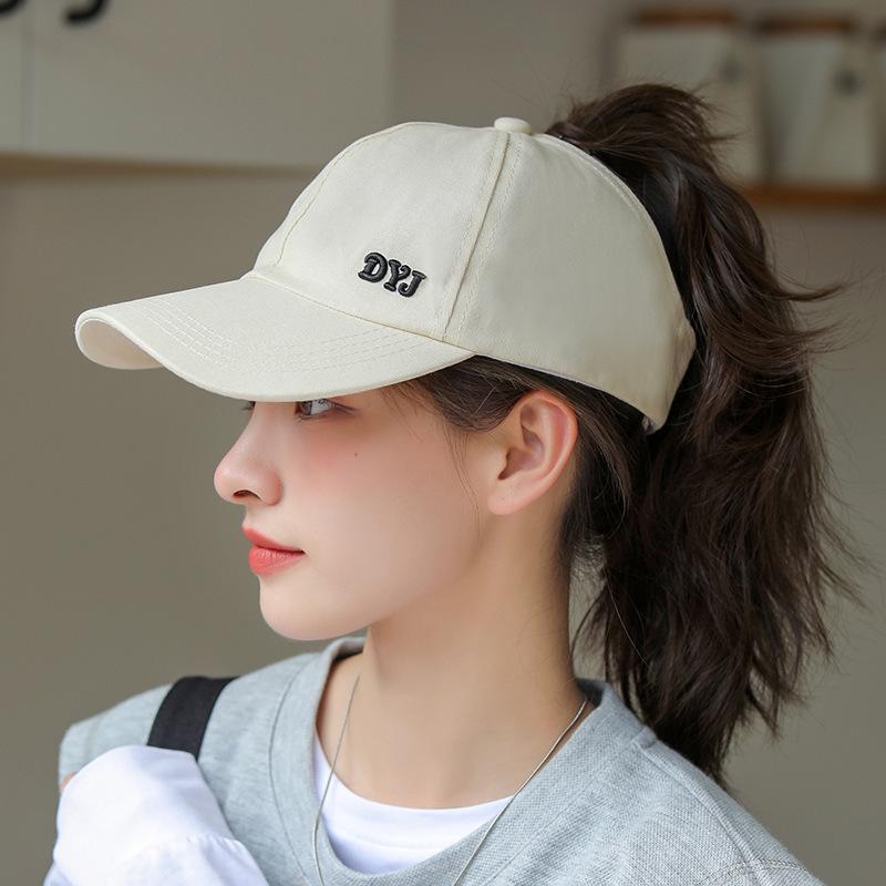 

Can tie high ponytail big brim baseball cap women s spring and autumn cap sun protection cap empty top sun hat sun hat Adjustable