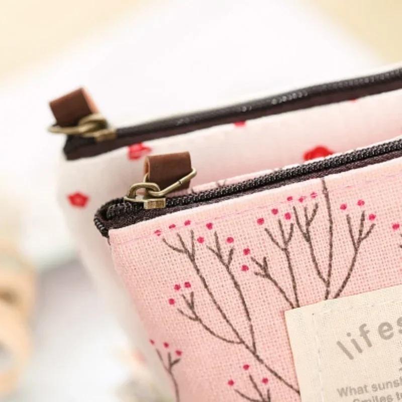 1 Pcs Pastoral Printing Cute Zero Wallet Source Creative Holding Coins Bag Data Cable Key Storage Bags Lovely Wallet