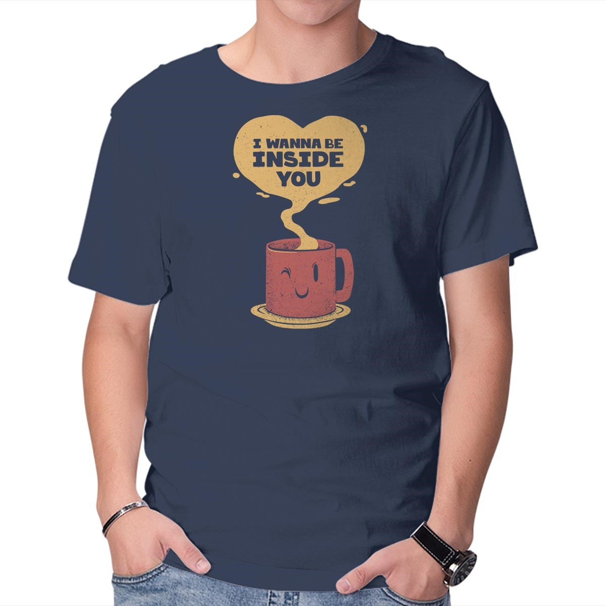 Unisex Crew Neck T-Shirt I Wanna Be Inside You Graphic Short Sleeve Casual Tee XXL
