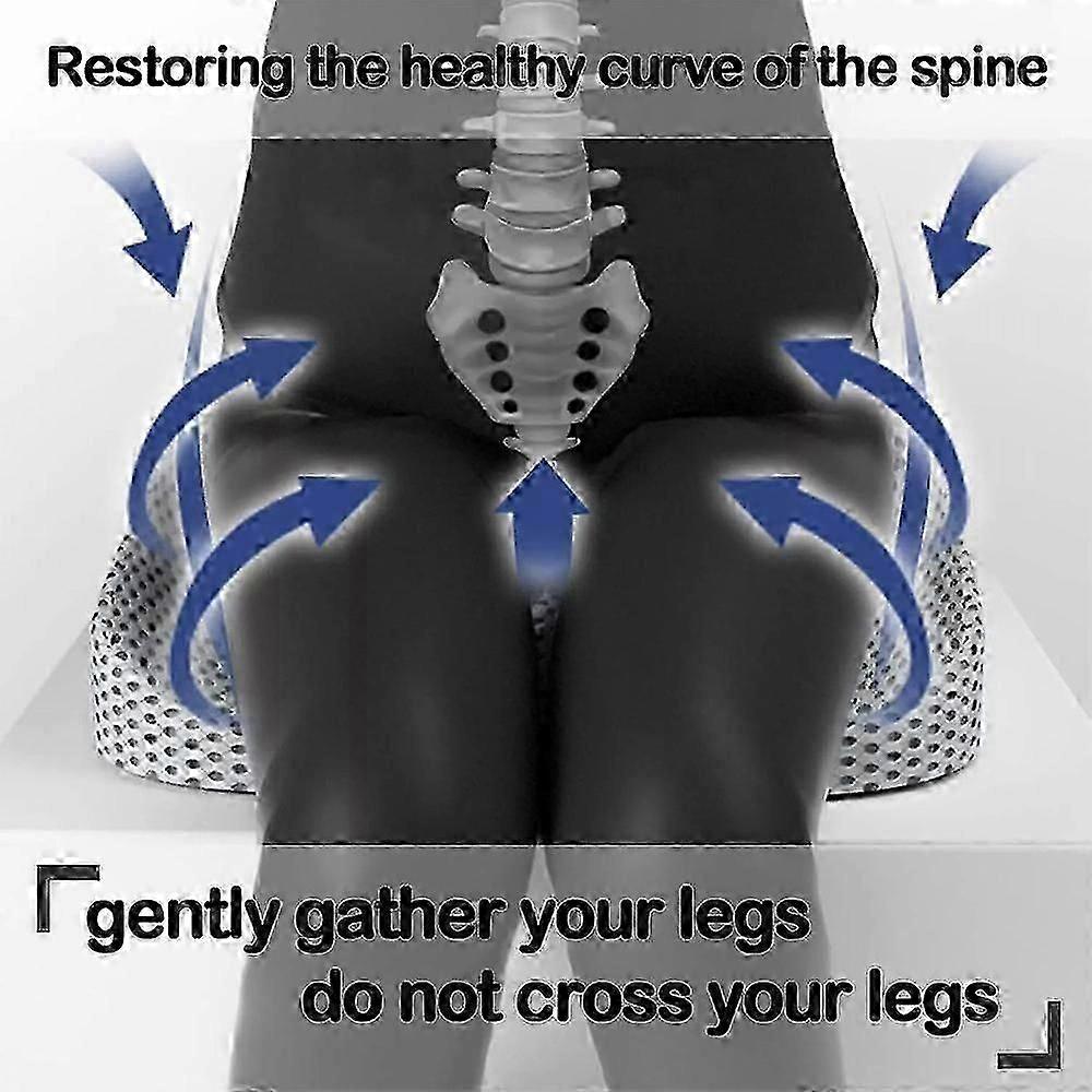 Memory Foam Seat Cushion for Office Chairs - Relieves Tailbone Pain and Improves Posture