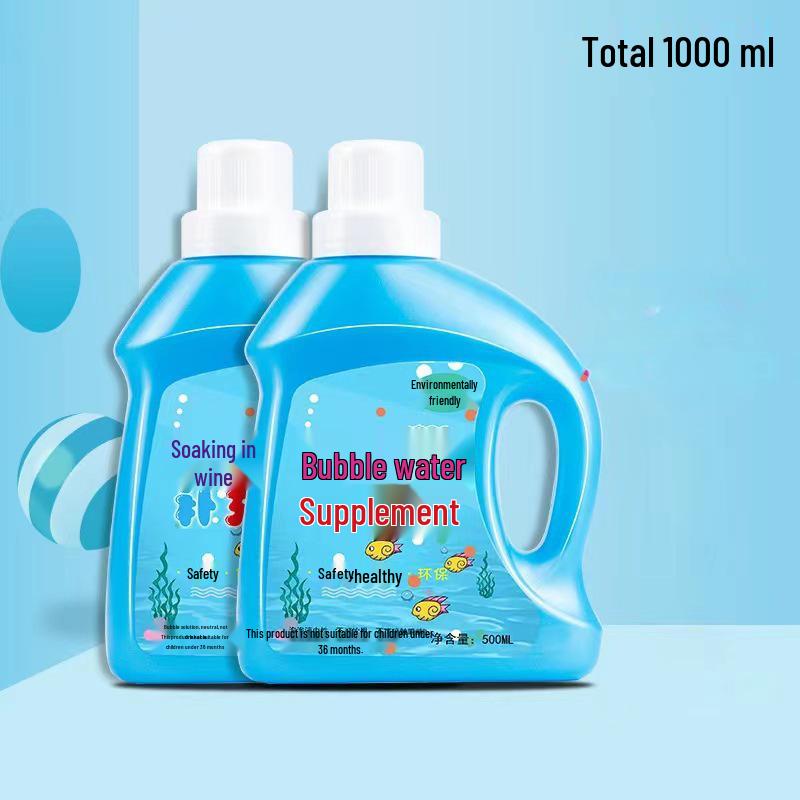 Семицветный раствор для мыльных пузырей для детских мыльных пушек - Высокая концентрация, не требует воды